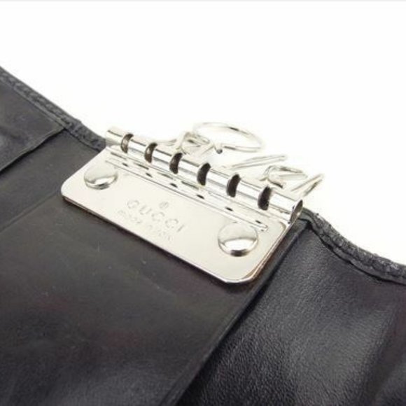 Authentic Used Gucci Key case Key holder Black leather Woman unisex - Picture 6 of 8